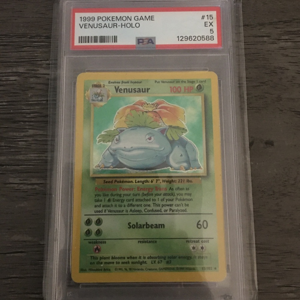 Venusaur Base Set 1999 Holo #15 PSA 5